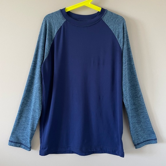 Joe Fresh Kid Boys Active Long Sleeve baseball T-Shirt - Blue - Picture 2 of 5